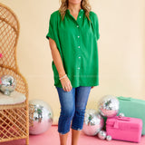 Photo Finish Top - Green* FINAL SALE *