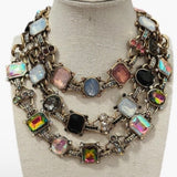 ATG Crystal Statement Gold Necklaces #116 - Preorder