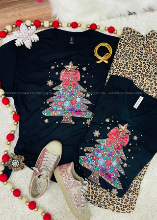 Jeweled Tree Graphic Tee (Crew or VNeck)