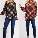 Plaid To The Bone Top - FINAL SALE