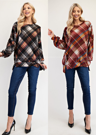 Plaid To The Bone Top - PREORDER