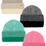 CC Two Tone Beanie - Cream - FINAL SALE