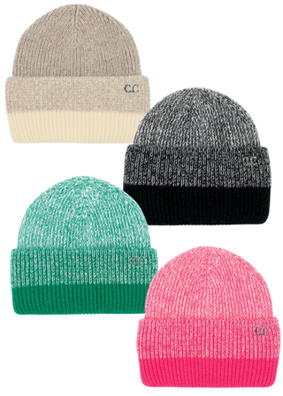 CC Two Tone Beanie - Cream