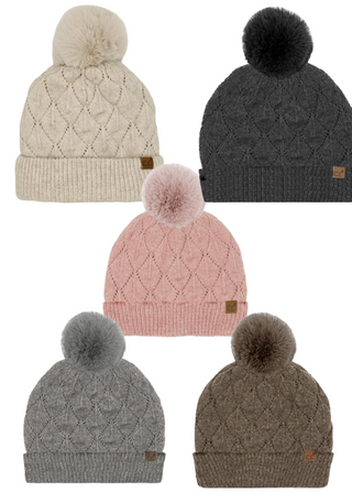 CC Knit Pom Beanie - 5 Colors