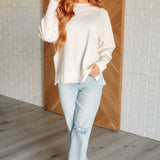 It's The Little Things Relaxed Scuba Pullover in Beige - LAST ONES FINAL SALE