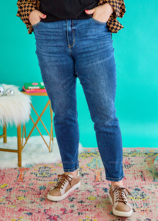 London Midrise Cuffed Boyfriend Jeans