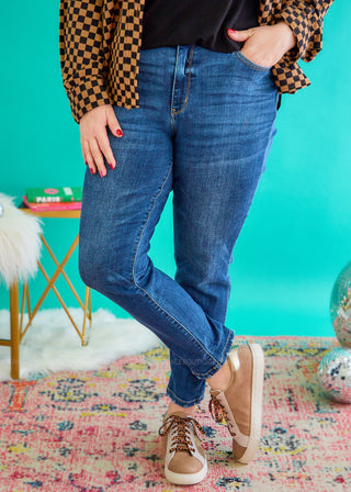 London Midrise Cuffed Boyfriend Jeans