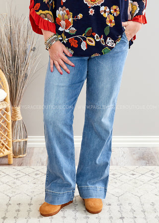 Elaine/Mindy Mid-Rise Wide Leg Jeans by Judy Blue - HOT RESTOCK