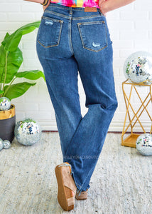 Rose 90's Straight Jeans - DK Wash RESTOCK!