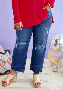 Whitney Wide Leg Crop Jeans by Judy Blue