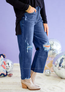 Whitney Wide Leg Crop Jeans by Judy Blue