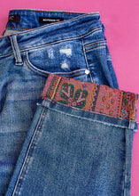 Load image into Gallery viewer, Marjorie Cuff Printed Jeans by Judy Blue - FINAL SALE
