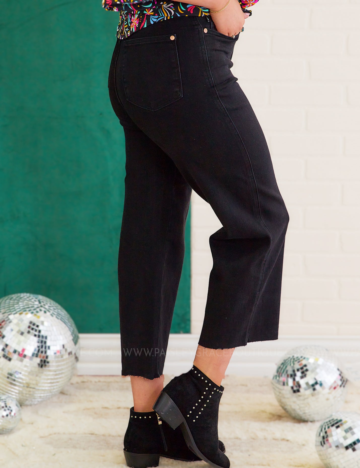 Susannah Black Crop Jeans by Judy Blue * FINAL SALE *