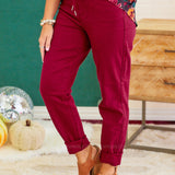 Rosie Elastic Waist Joggers by Judy Blue - LAST ONES FINAL SALE