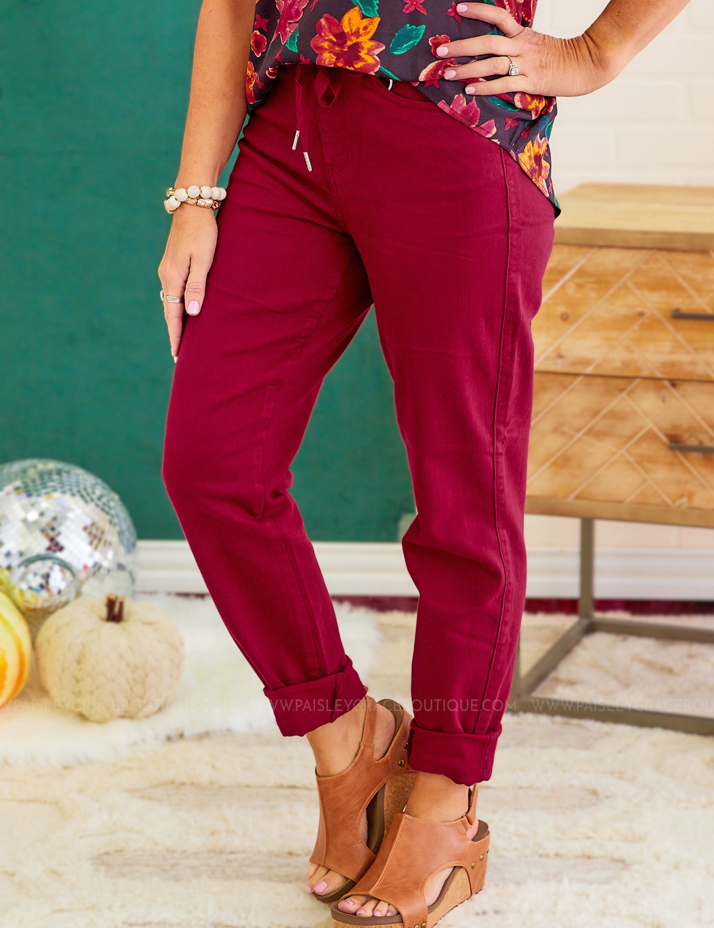 Rosie Elastic Waist Joggers by Judy Blue - LAST ONES FINAL SALE