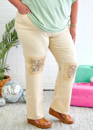 Cassia Crocheted Jeans by Judy Blue - FINAL SALE