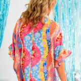 Santorini Soiree Top - Blue/Pink* FINAL SALE *