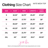 PREORDER- Kate Mesh Top- Spider Webs