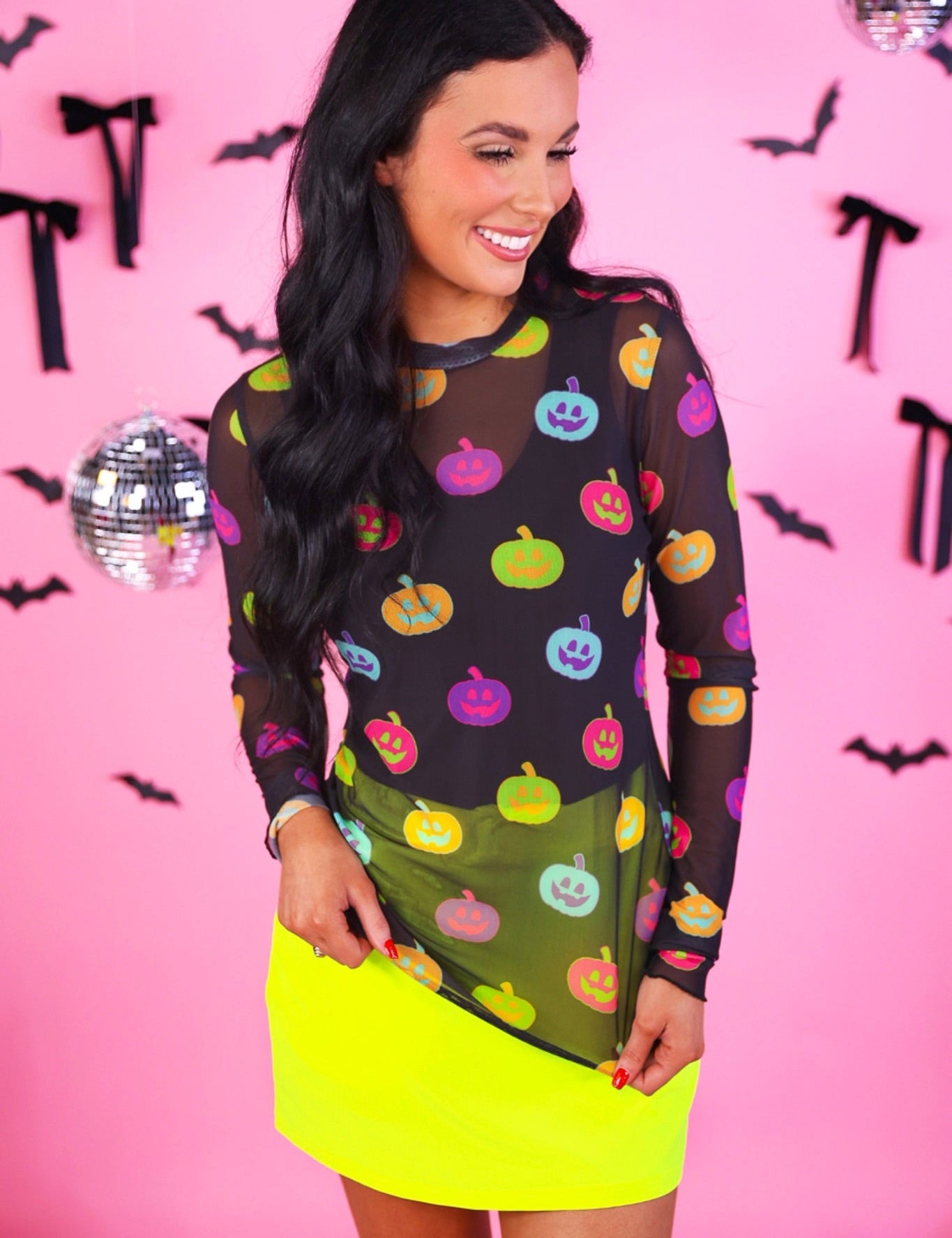 PREORDER- Kate Mesh Top- Pumpkin Pop