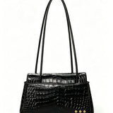 Kris Croc Embossed Shoulder Bag - PREORDER