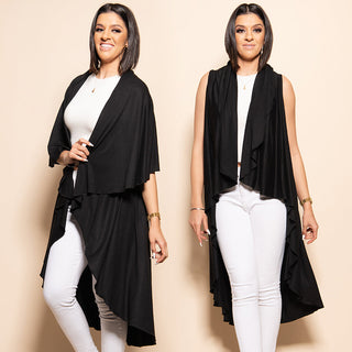 Long Convertible Shawl - BLACK PREORDER