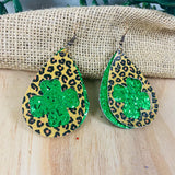 Lucky To Have You Saint Patrick's Leopard Earrings