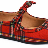 Layover Red Plaid Flats by Corkys - PREORDER