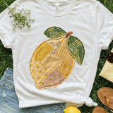 FAUX Patchwork Lemon Tee