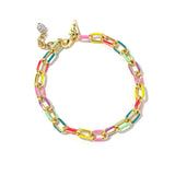 Linked In Color Bright Anklet  by Erimish  - PREORDER