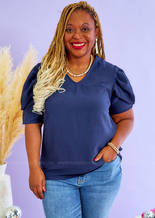 Conference Confidence Top - Navy* FINAL SALE *