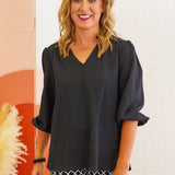 Make It A Date Top - Black - LAST ONES FINAL SALE