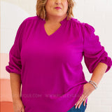 Make It a Date Top - Magenta - LAST ONES FINAL SALE