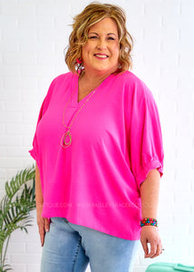 Love The Journey Top - Hot Pink