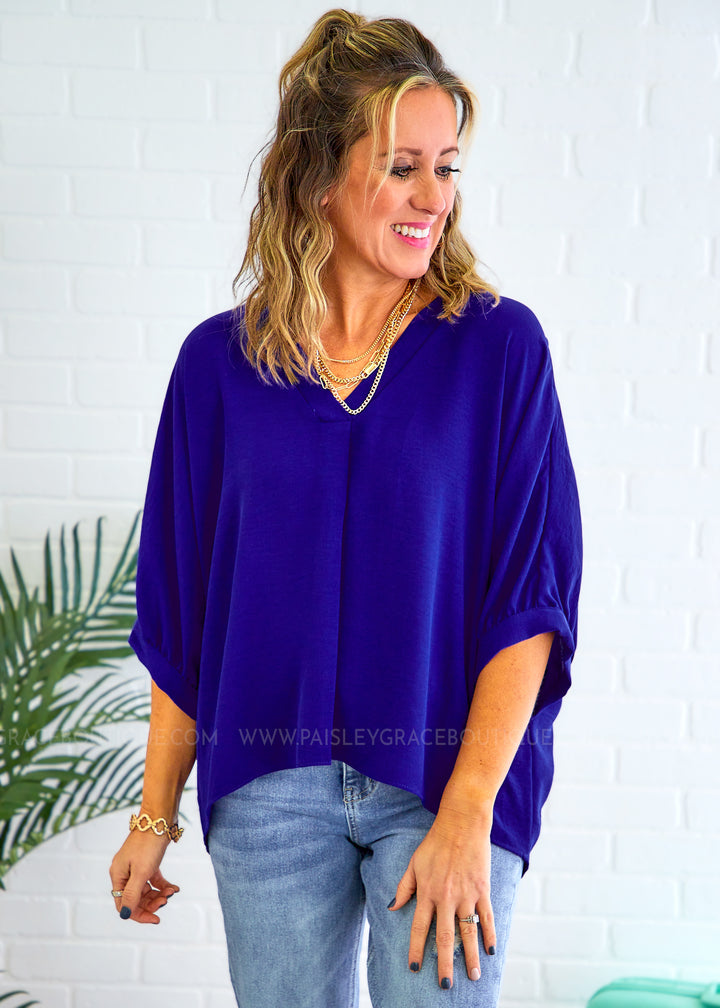 Love The Journey Top - Royal Blue