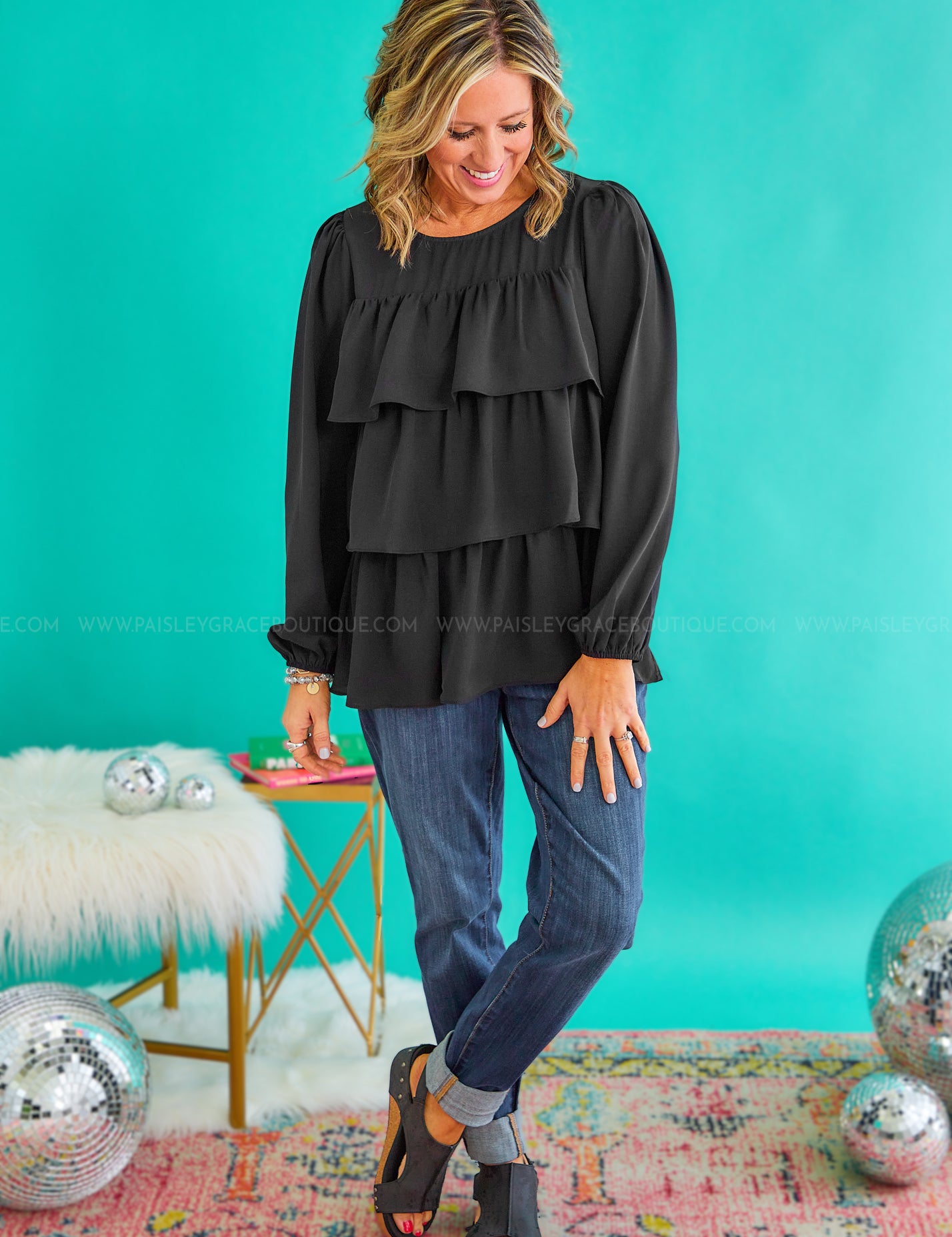 Make Me Dance Top -Black* FINAL SALE *
