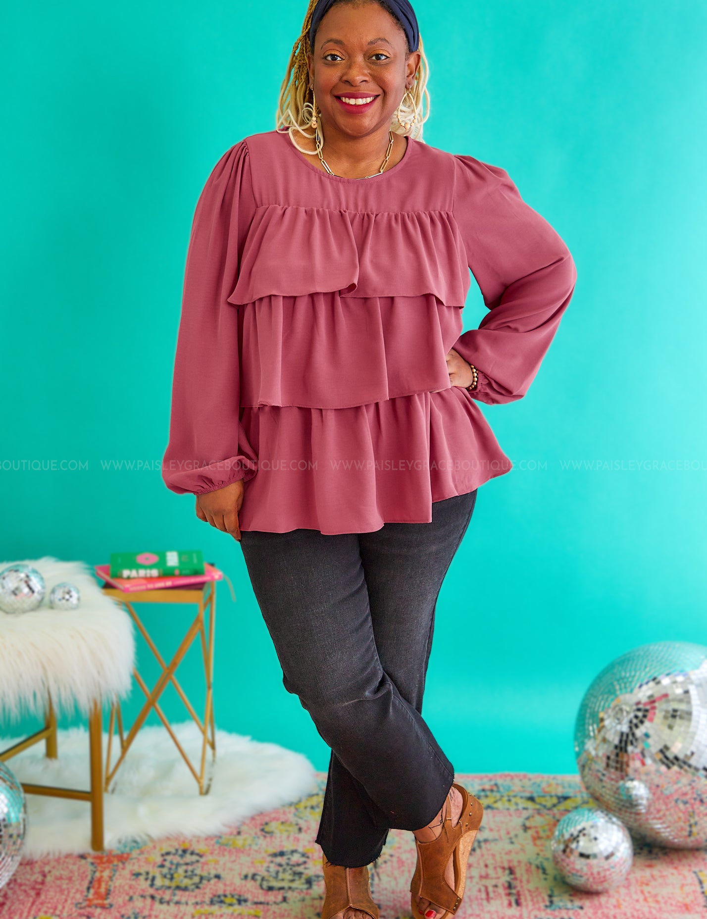 Make Me Dance Top - Marsala* LAST ONES FINAL SALE *