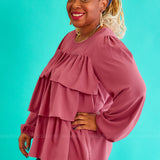 Make Me Dance Top - Marsala* LAST ONES FINAL SALE *
