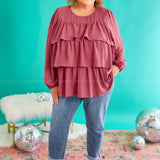 Make Me Dance Top - Marsala* LAST ONES FINAL SALE *