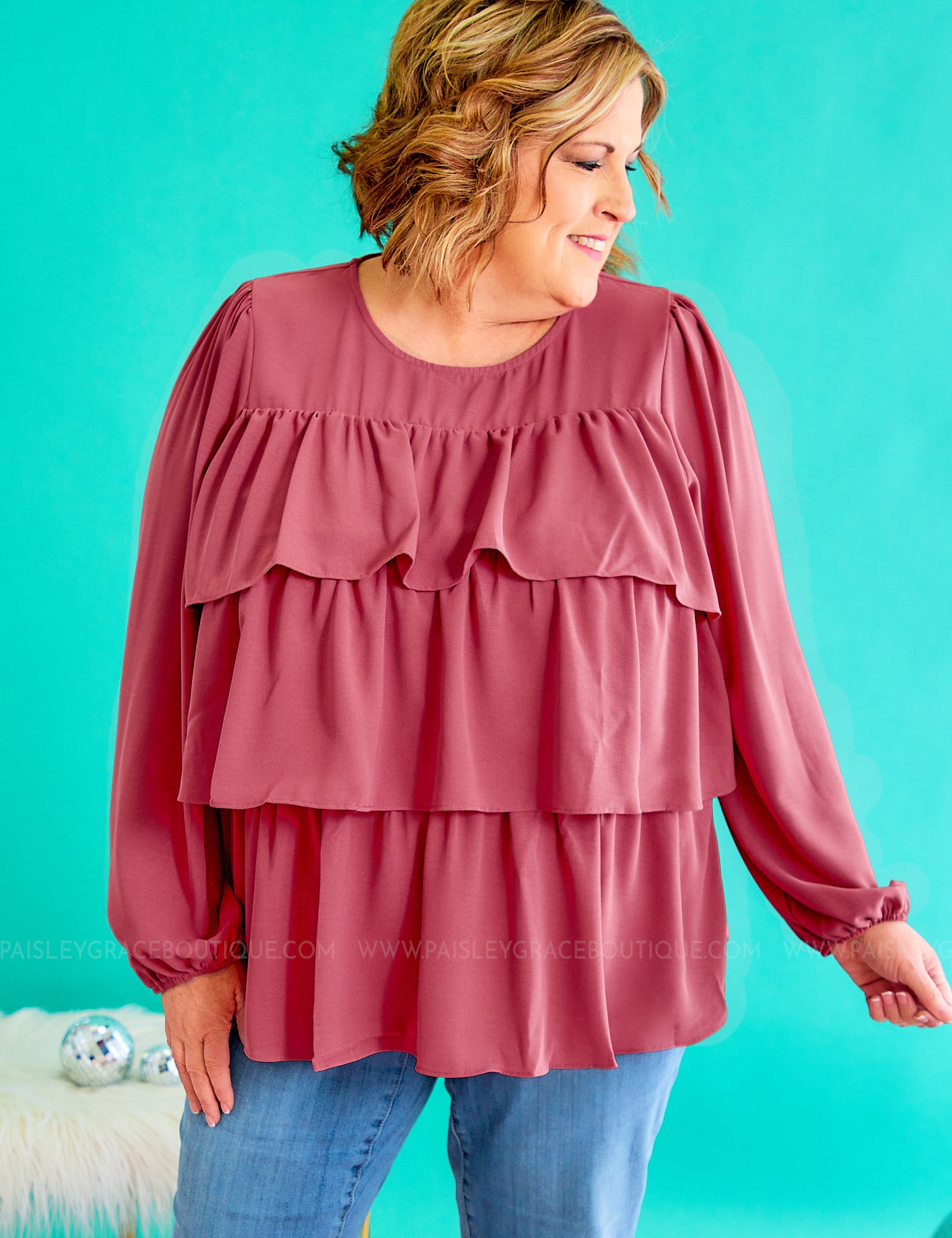 Make Me Dance Top - Marsala* LAST ONES FINAL SALE *