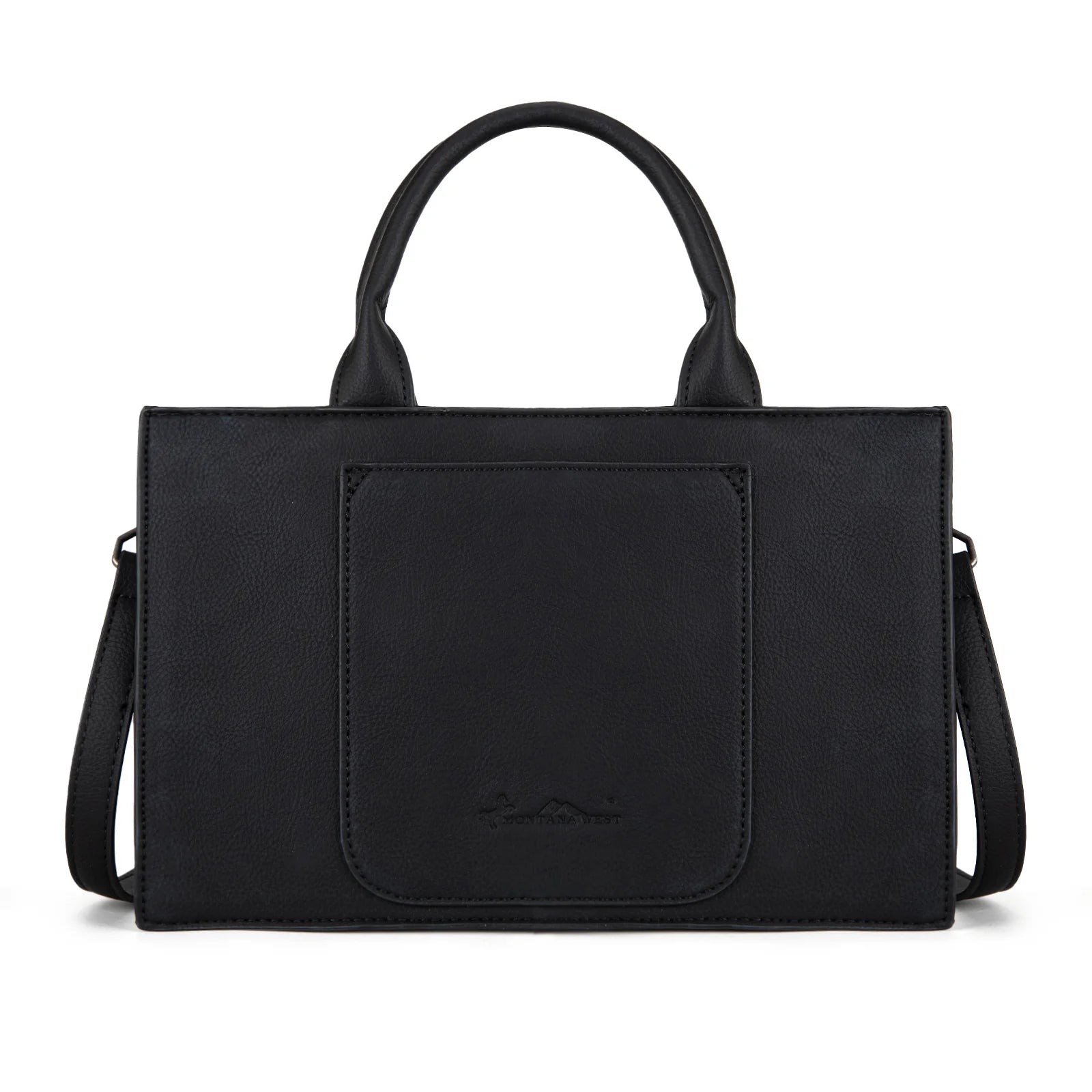Montana West Tooled Collection Tote/Crossbody - Black