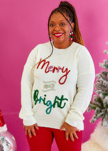 Load image into Gallery viewer, Merry &amp; Bright Pullover Sweater - FINAL SALE
