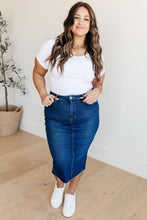 Load image into Gallery viewer, Judy Blue High Rise Denim Midi Skirt
