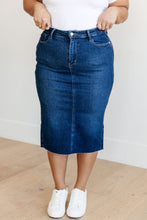 Load image into Gallery viewer, Judy Blue High Rise Denim Midi Skirt
