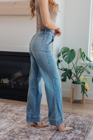 Elaine/Mindy Mid-Rise Wide Leg Jeans by Judy Blue - HOT RESTOCK