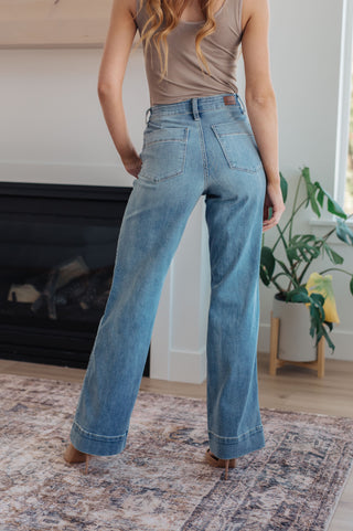 Elaine/Mindy Mid-Rise Wide Leg Jeans by Judy Blue - HOT RESTOCK