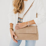 Miranda Suede Flap Crossbody-Crossbody Bag-Pretty Simple