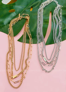 Elle Layered Chain Necklace - 2 Colors