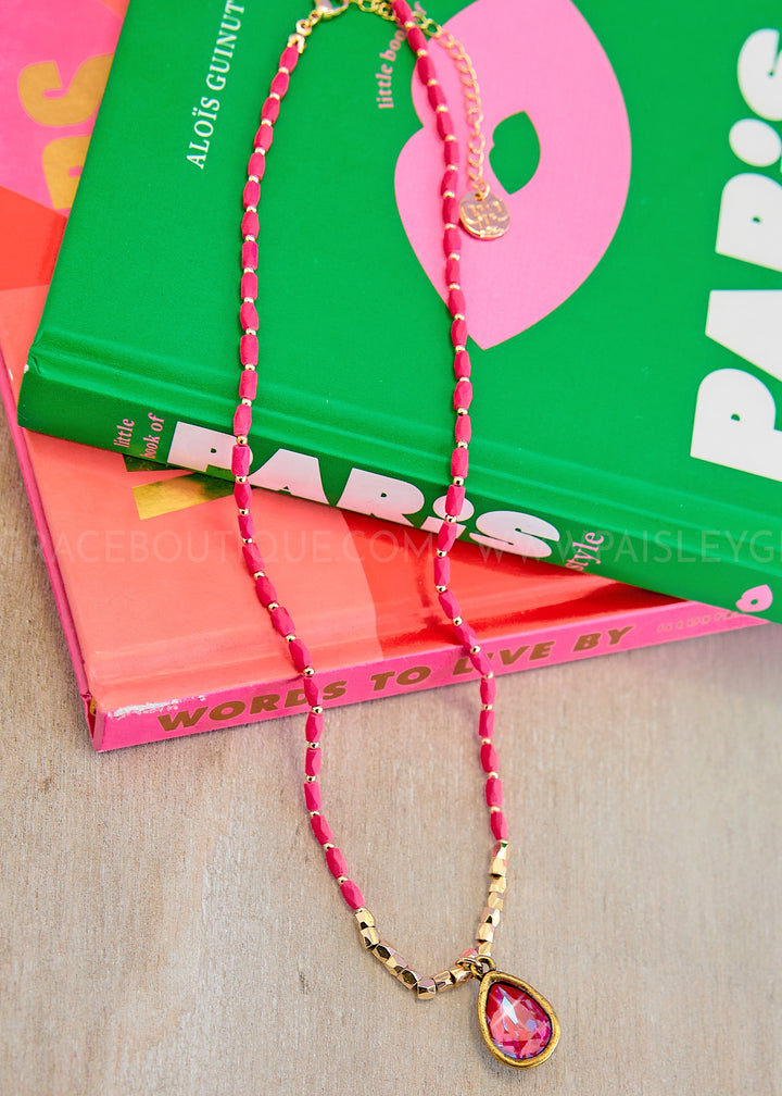 Lara Pendant Necklace by Pink Panache