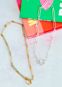 Jane Paperclip Necklace - 2 Colors - FINAL SALE