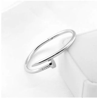 Nailed It Bangle - Silver